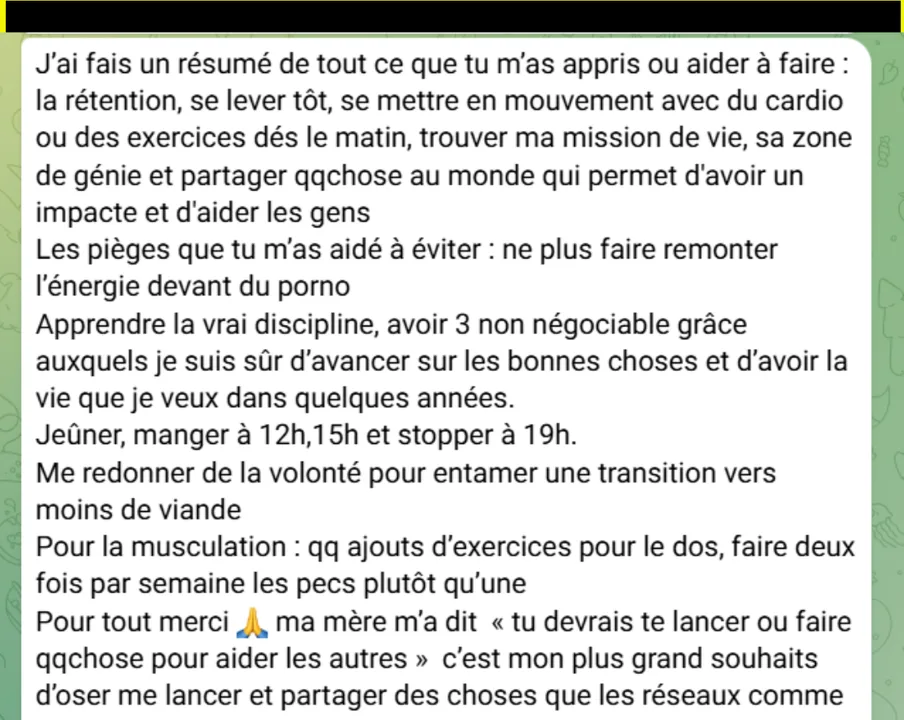 Retour d'un membre TRIUMFA