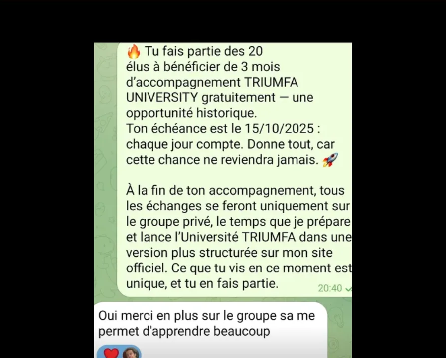 Retour d'un membre TRIUMFA